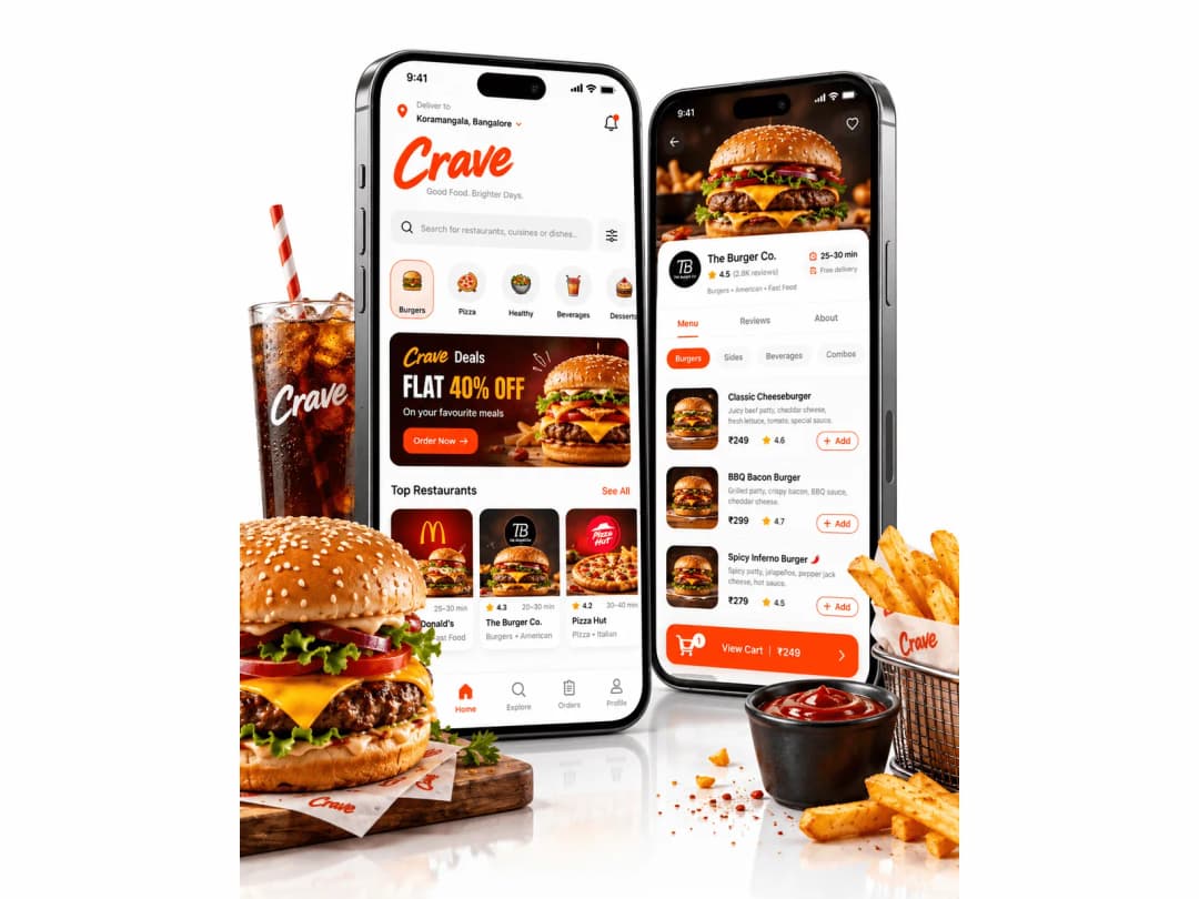 Crave website on desktop and mobile