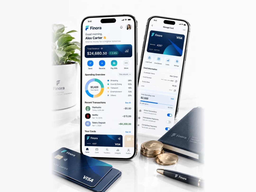 Finora website on desktop and mobile