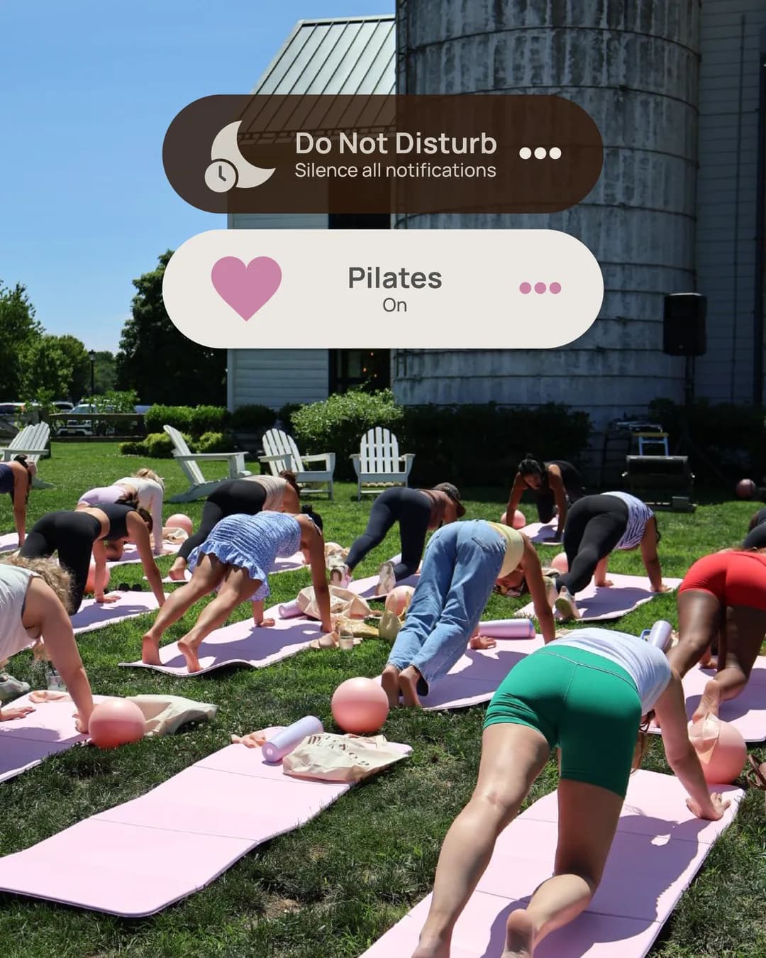 Maison Pilates outdoor class post: Do Not Disturb, Pilates on