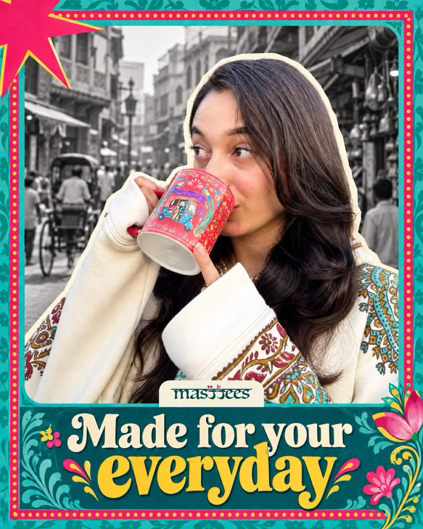 Masttees lifestyle post with a truck-art mug: Made for your everyday